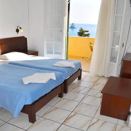 Maria With Pool And Panorama View - Agios Gordios Apartment