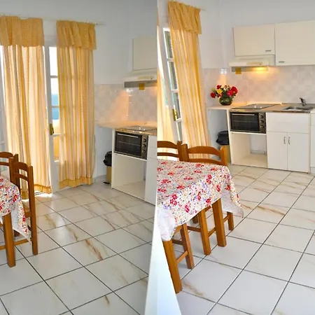 Maria With Pool And Panorama View - Agios Gordios Apartment *