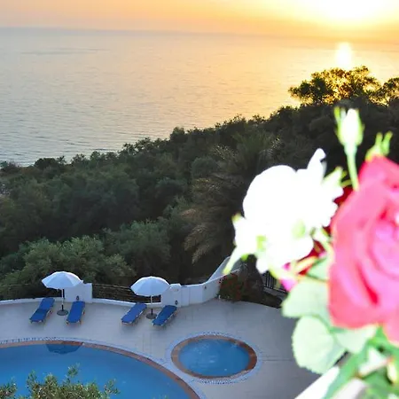 Maria With Pool And Panorama View - Agios Gordios Apartment